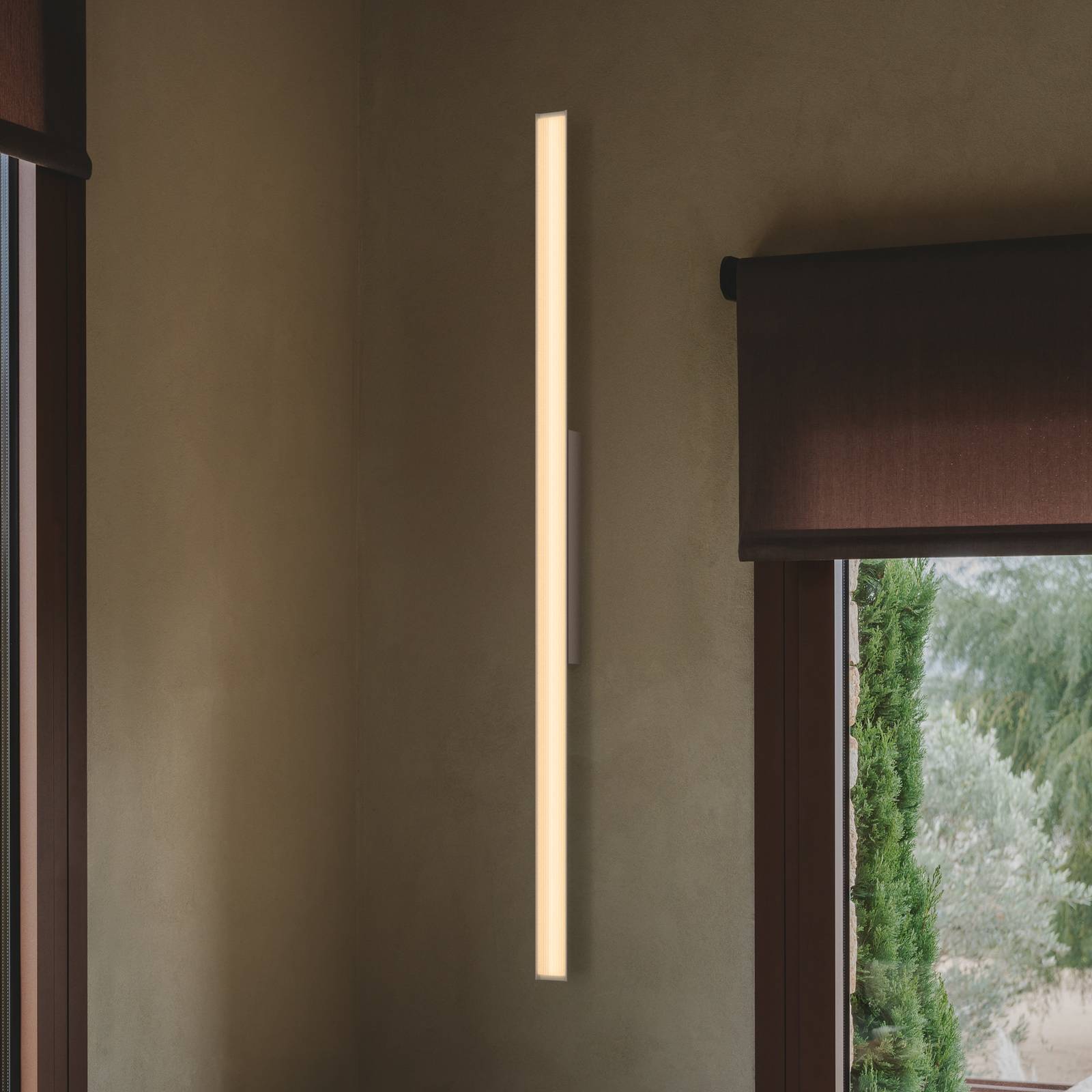 Applique murale LED Vibia SPA, longueur 121 cm, beige, IP44 2 700 K