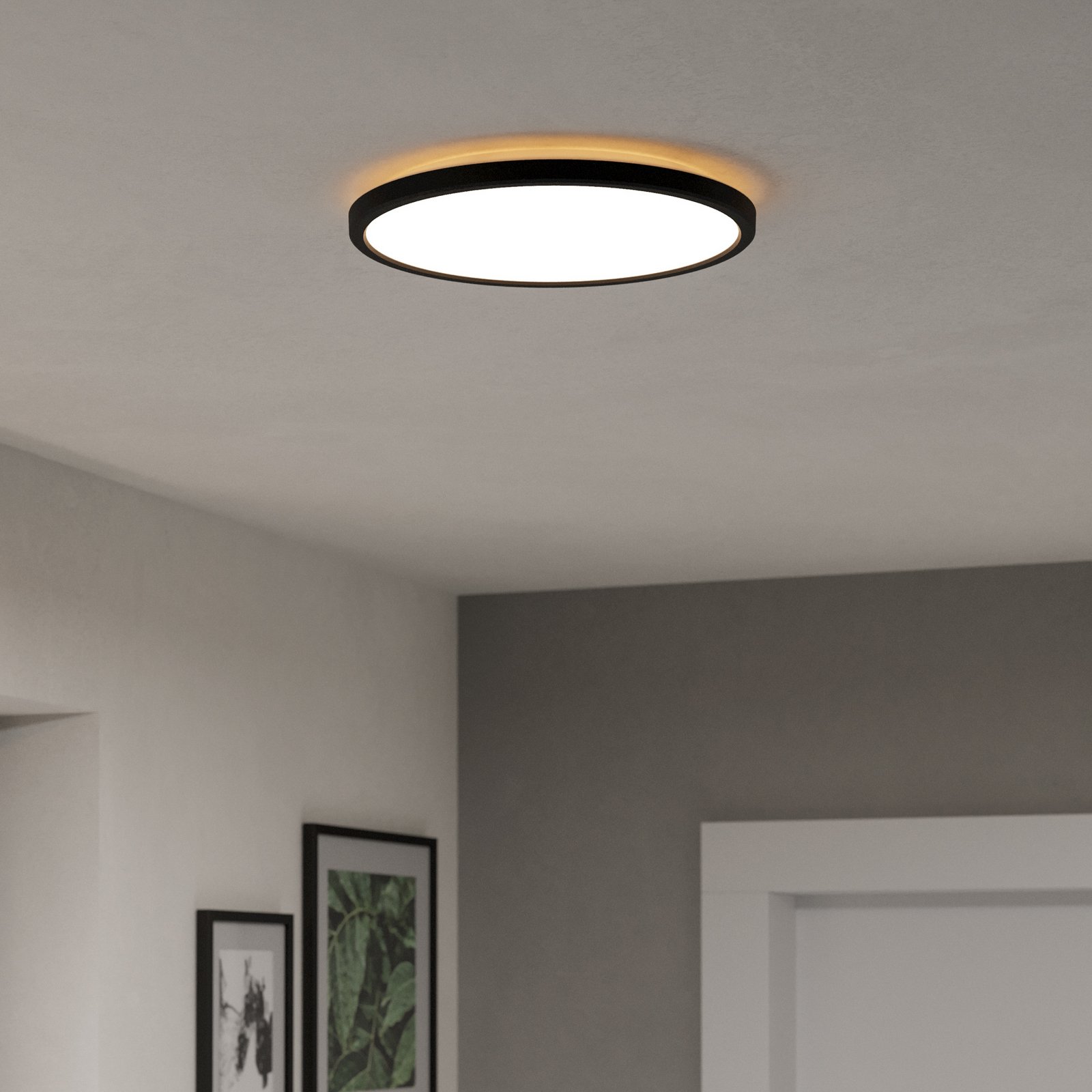 EGLO connect LED-Deckenlampe Rovito-Z, schwarz, Ø 30 cm EGLO connect LED-Deckenlampe Rovito-Z, schwarz, Ø 30 cm