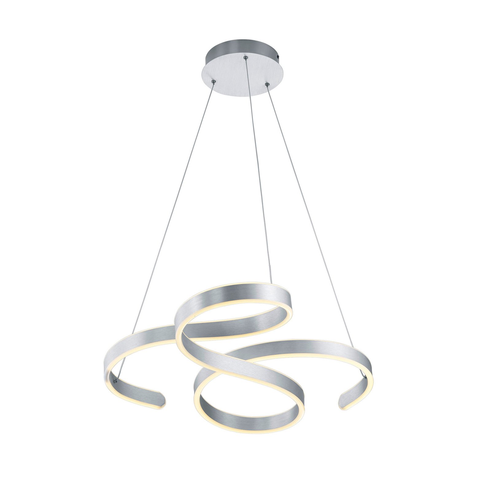 LED hanglamp Francis, aluminium geborsteld