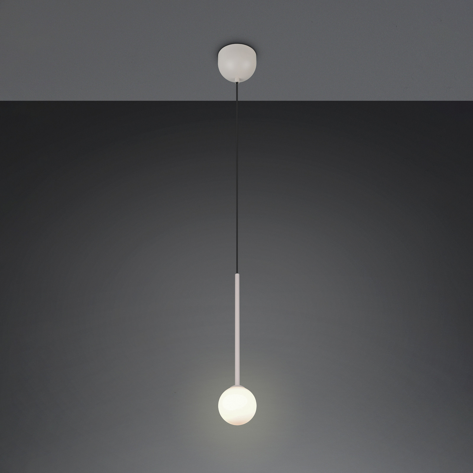 Trio Lighting Висяща лампа „Firano“, сива, Ø 12 см, метал