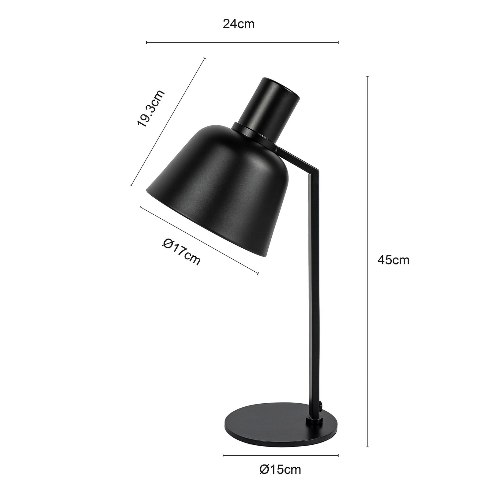 Lucande Servan table lamp, black iron