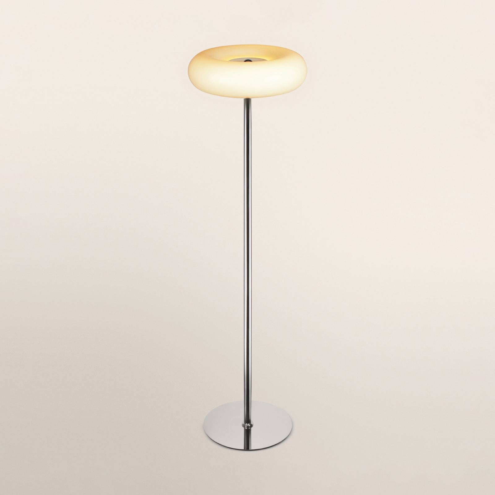 Lampa stojąca LED OSRAM Decor Lunea, biała/chromowana, 146 cm, regulacja CCT