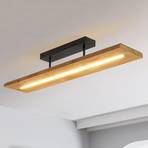 Lindby Nesaja dřevěné LED stropní svítidlo