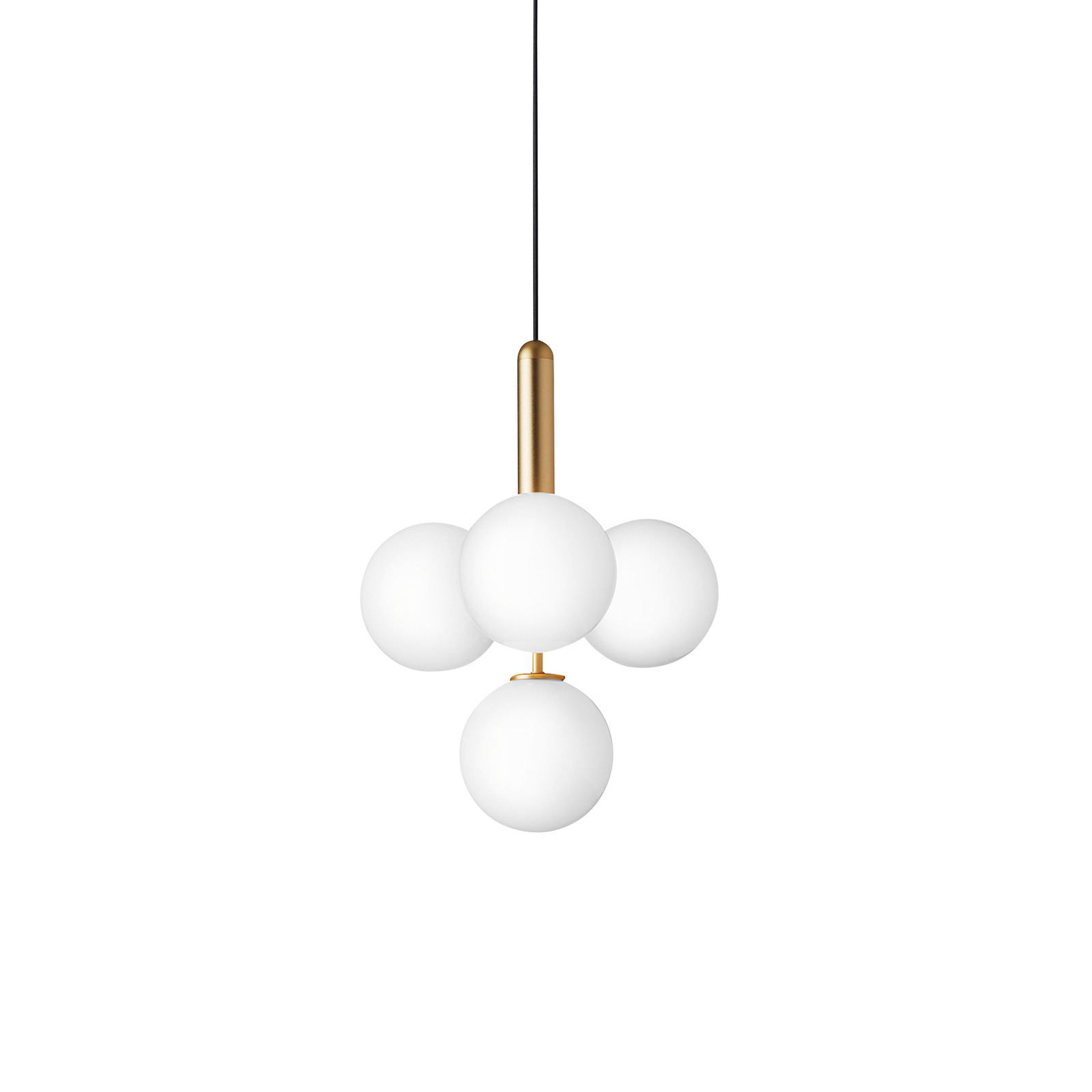 Miira 4 Ljuskrona Brass/Opal White - Nuura