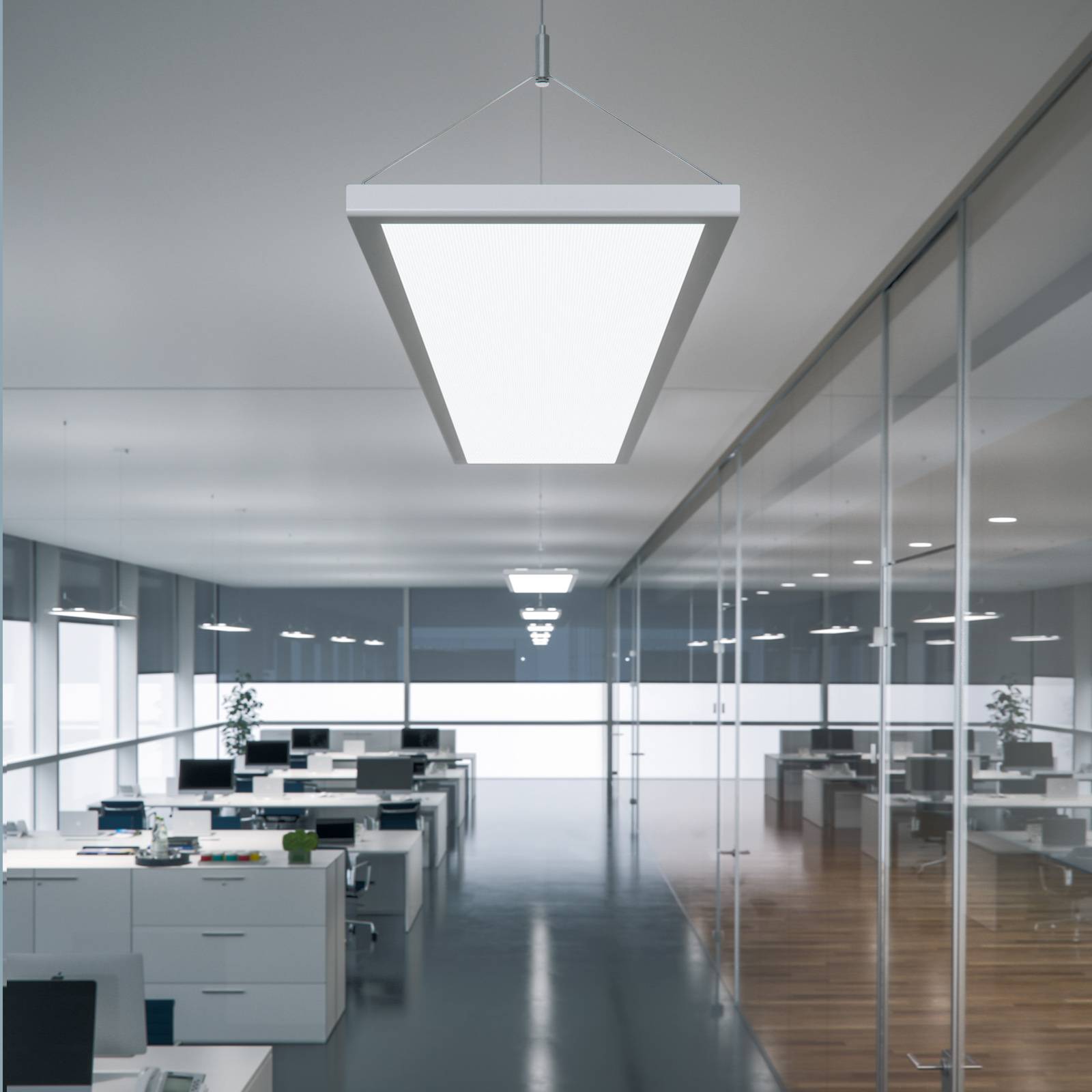 LED hanglamp IDOO voor kantoren 49W, wit