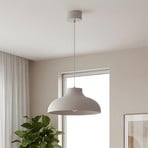 Basca pendant light, beige, metal, Ø 40 cm, E27