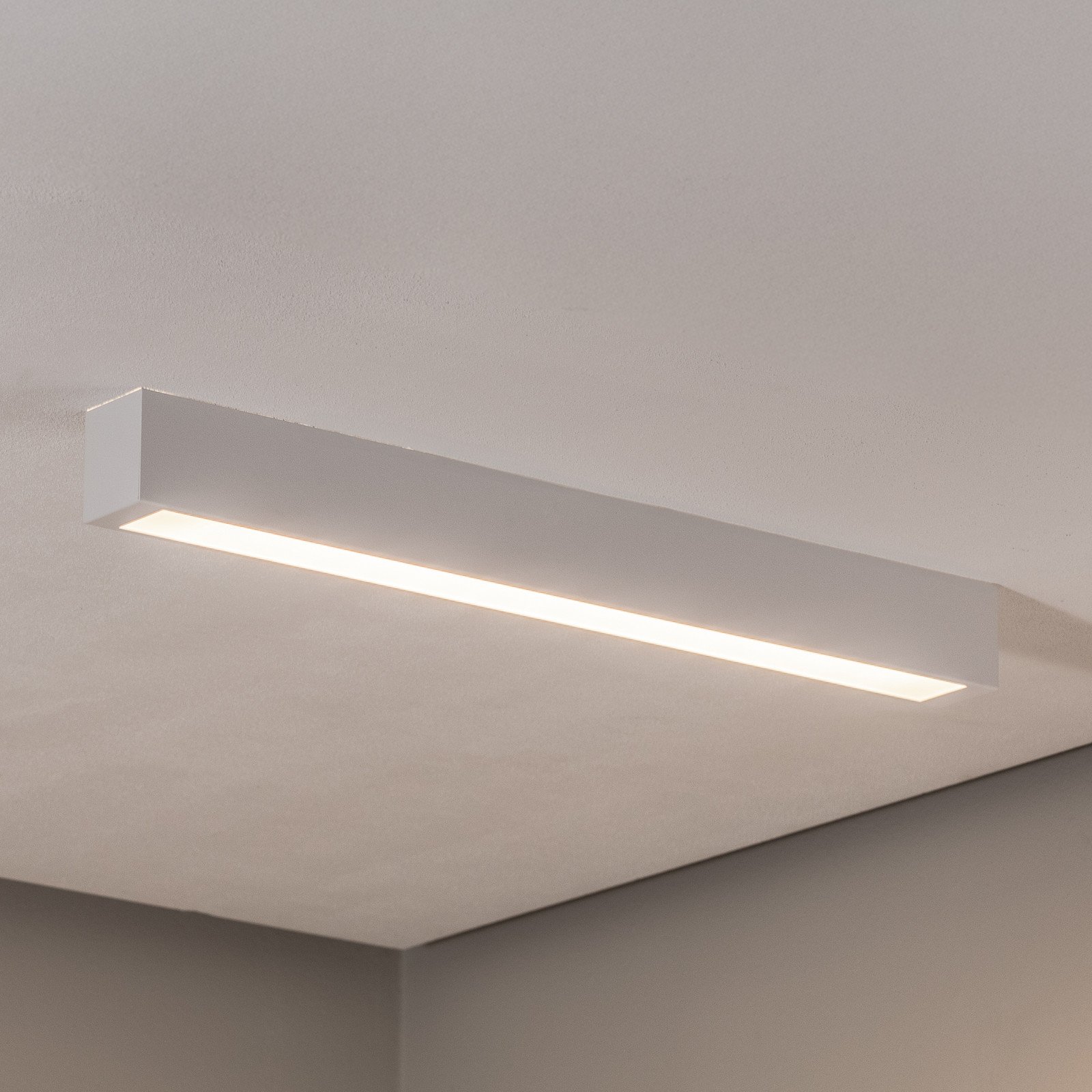 Euluna Plafonieră Straight albă 62 cm - Camera de zi / sufragerie - Modern - Metal