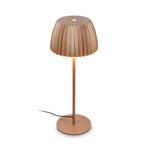 LED tafellamp Loca, bruin, hoogte 36 cm, metaal/kunststof