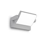 Ideal Lux LED outdoor wall light Swipe, grey, IP54, 3,000 K