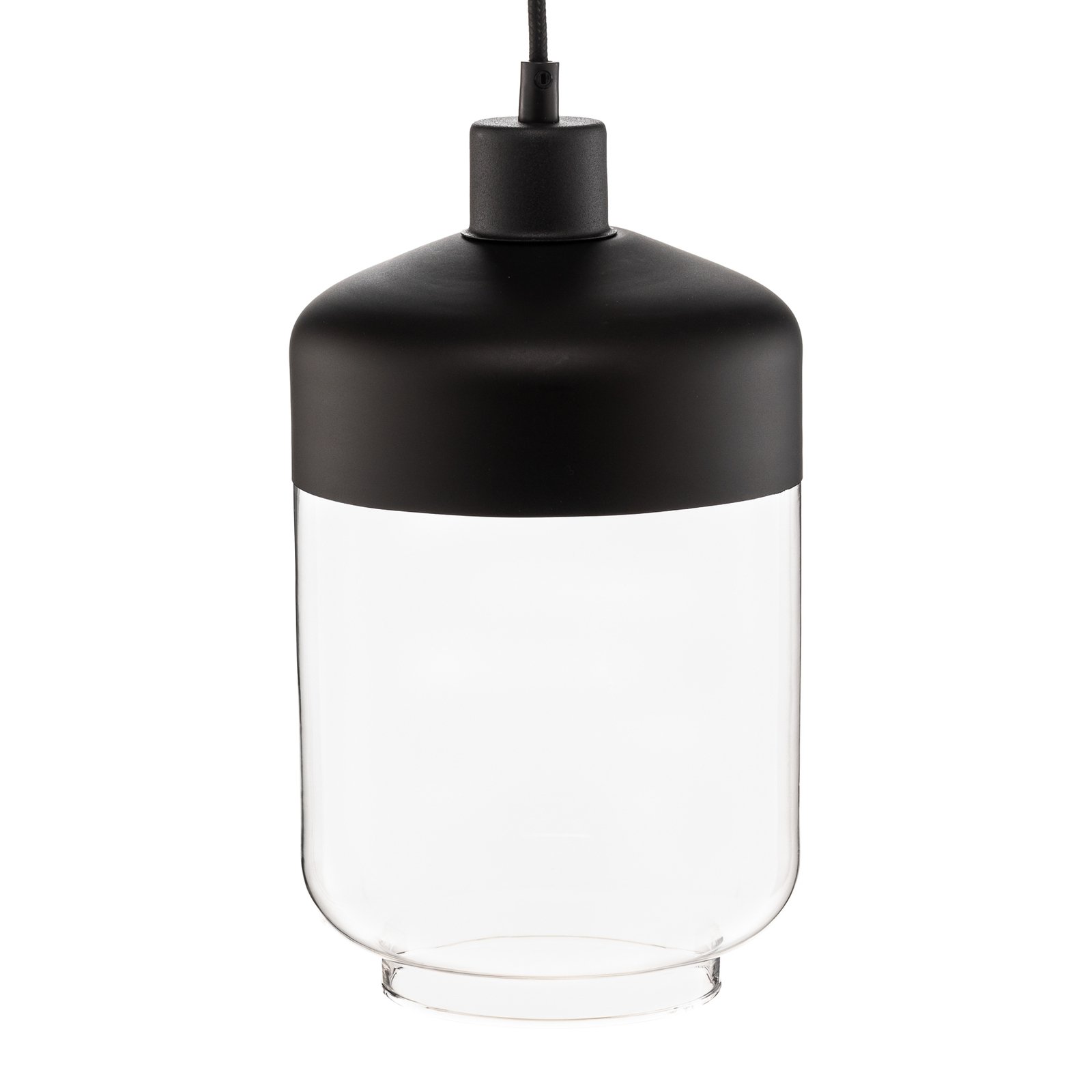 Lampă suspendată Monochrome Flash transparent/negru Ø 17cm
