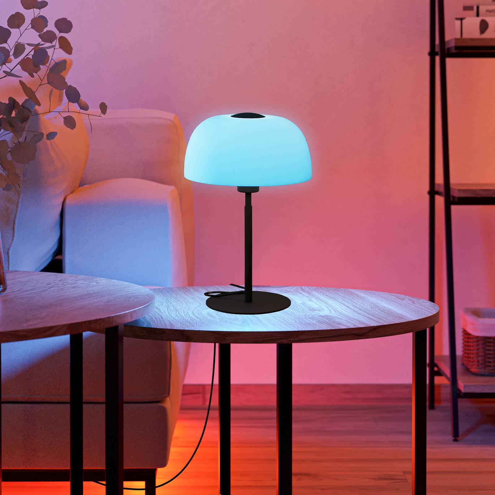  Eglo Eglo Solo 2 Table Lamp, Frosted Glass/black 