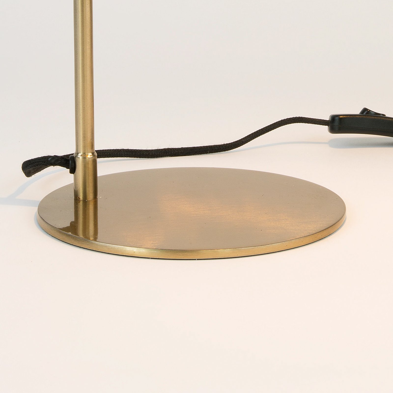 Candeeiro de mesa Miro, dourado, altura 58 cm, ferro/latão