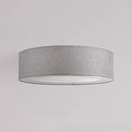 Maytoni Bergamo ceiling light, grey/white, linen, Ø 52 cm