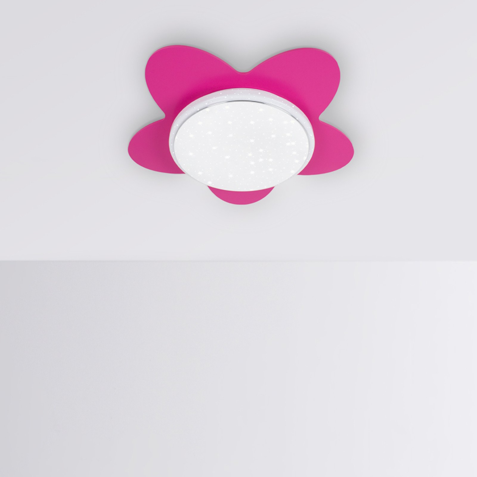 Plafonieră cu LED Flower Starlight roz