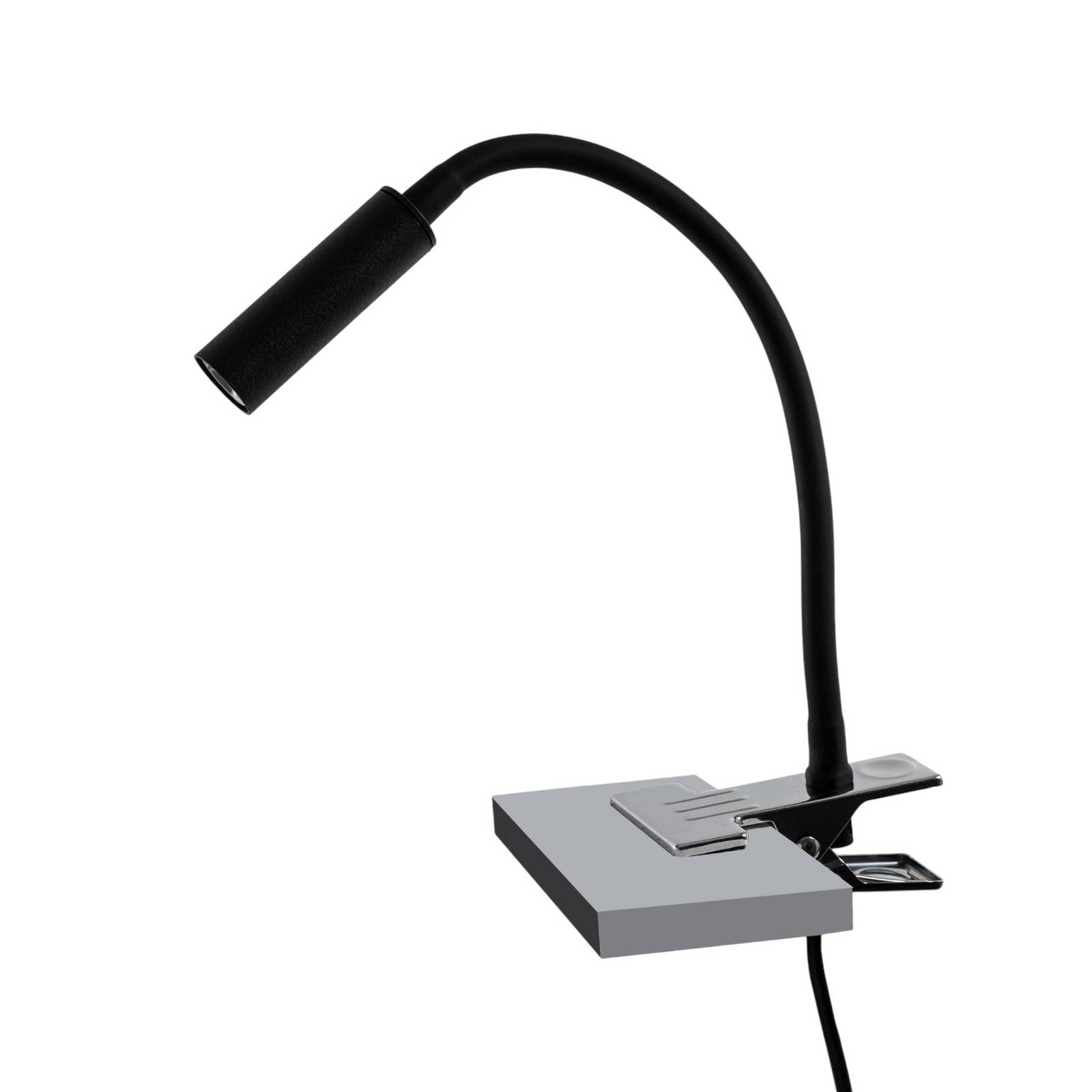 Klemmleuchte Lagos, schwarz, Metall, 30 cm, Leselampe, G9 günstig online kaufen