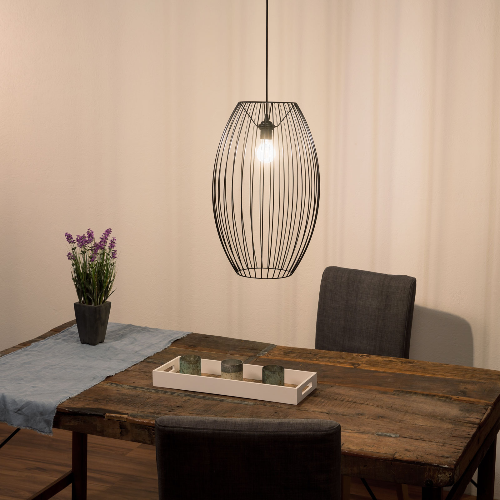 Freelight Prolix hanging lamp, for Living / Dining Room, metal, E27, 60 W, energy efficiency: A++, H: 55 cm
