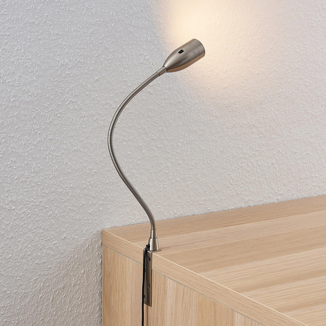 Lindby Ammara LED-Tischleuchte, nickel satiniert