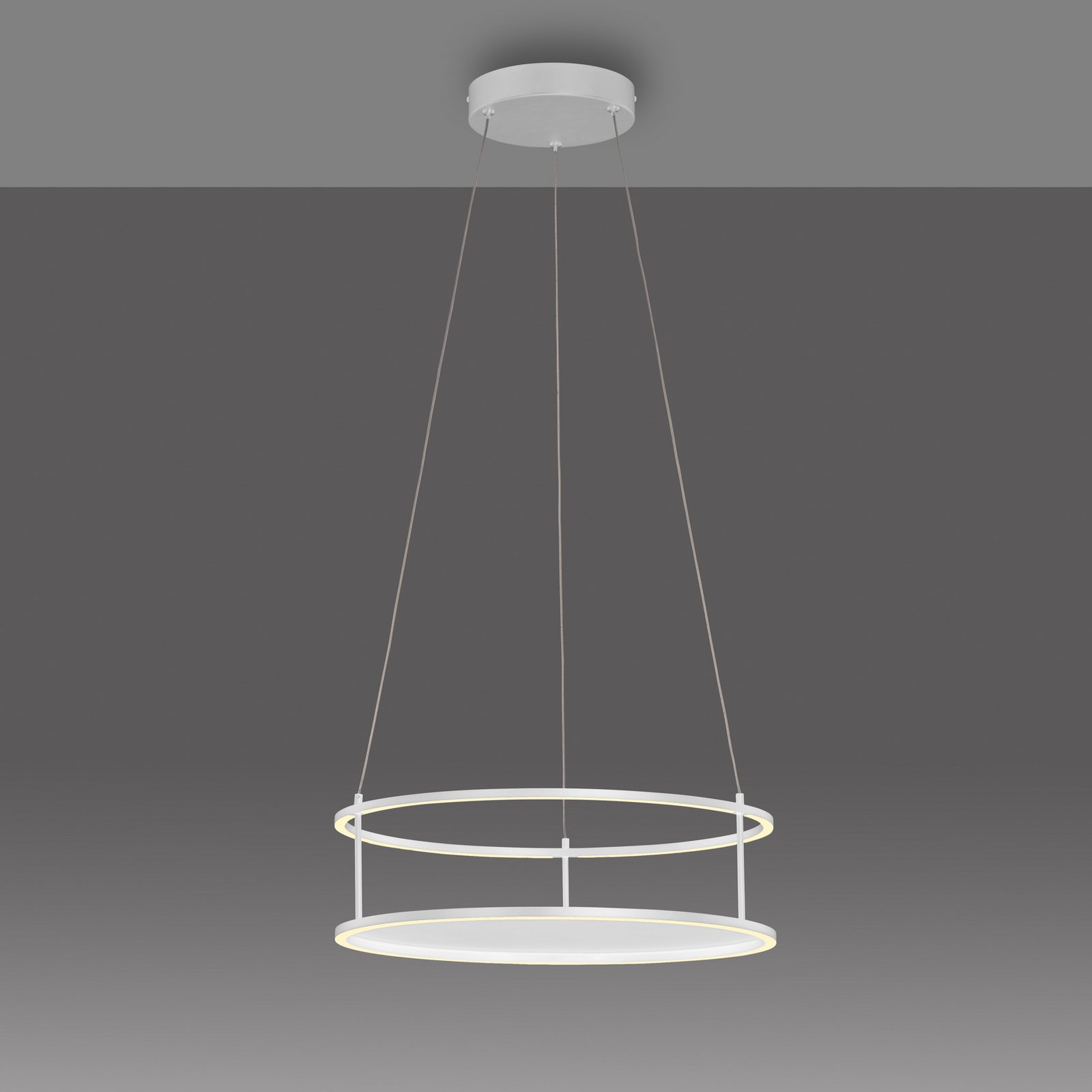 Paul Neuhaus LED-Pendellampe Contura, weiß, Ø 50 cm