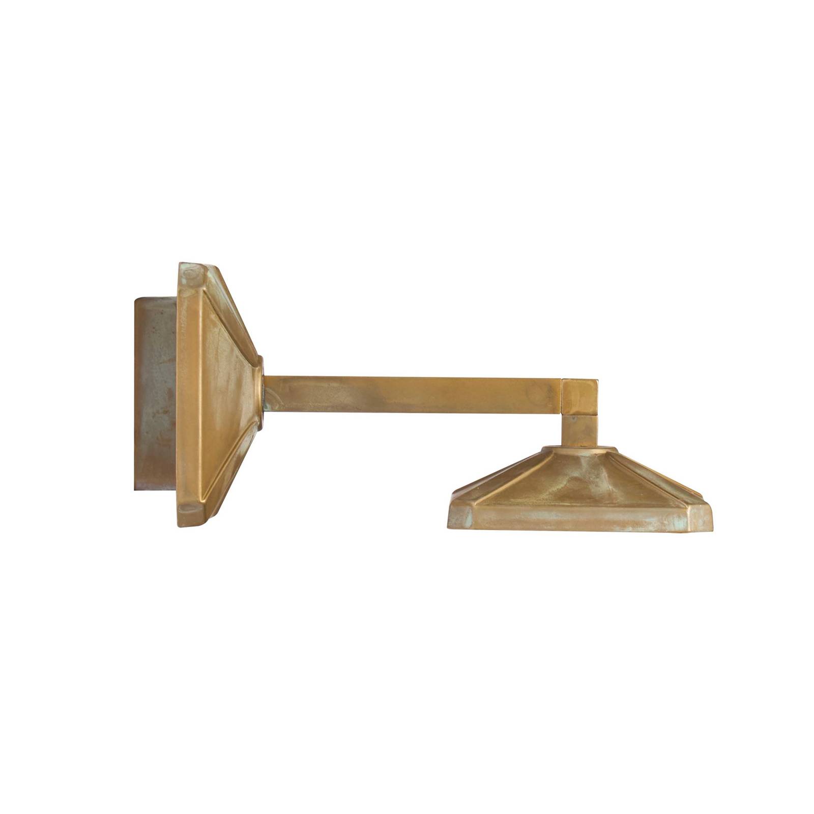 Kinkiet LED Aura Frame, głębokość 23 cm, kolor antyczny mosiądz, IP65