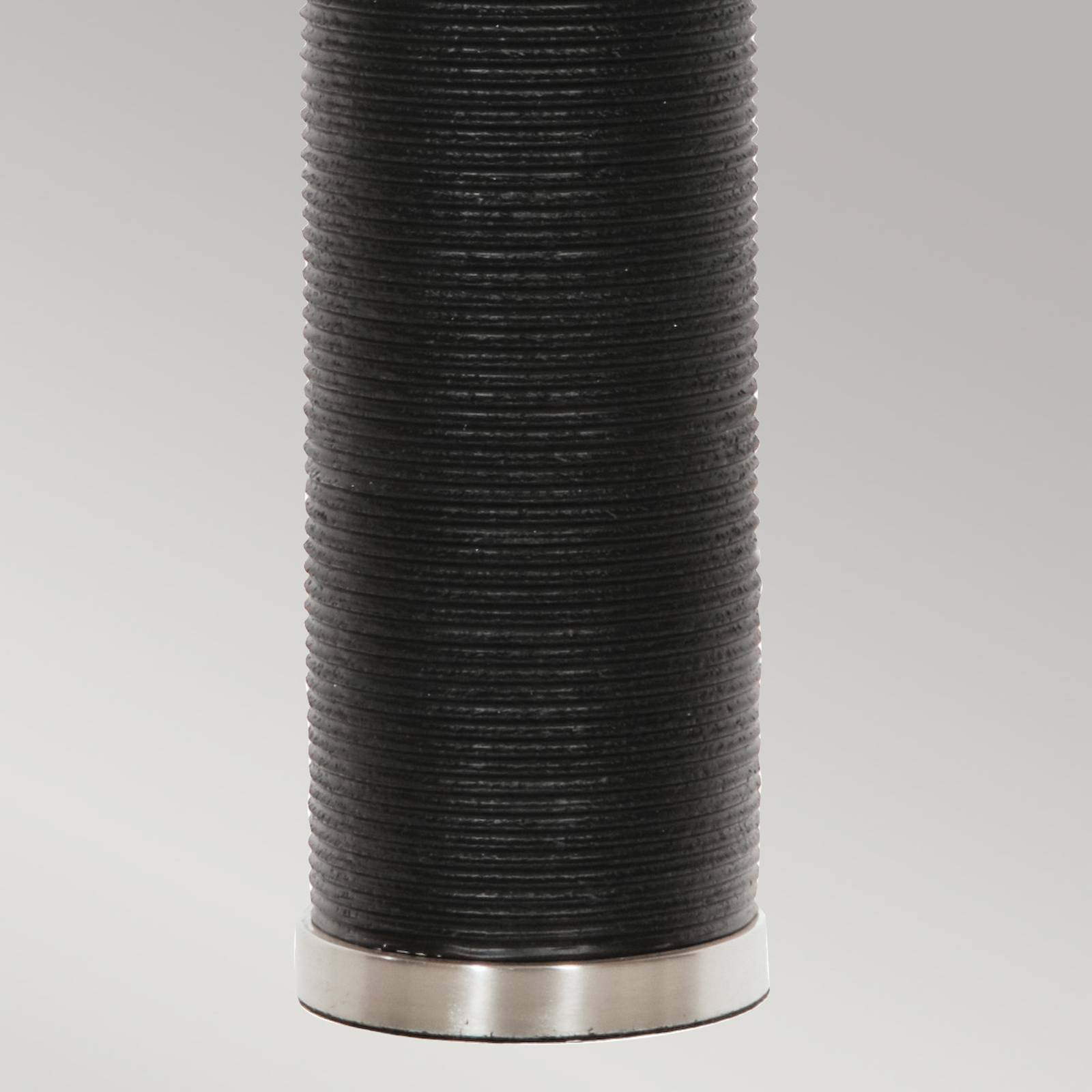 Levně Textilní stolní lampa Ripple černá/bílá