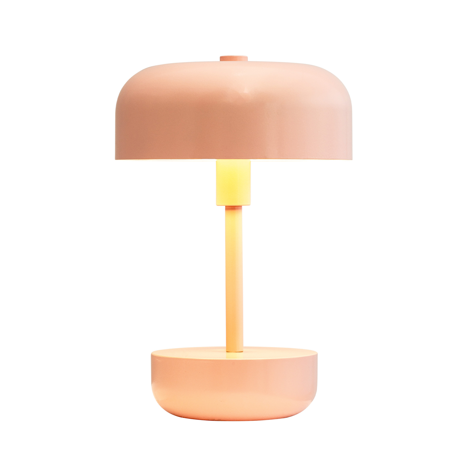 "Dyberg Larsen" LED įkraunama stalinė lempa "Haipot", rožinė, reguliuojamo