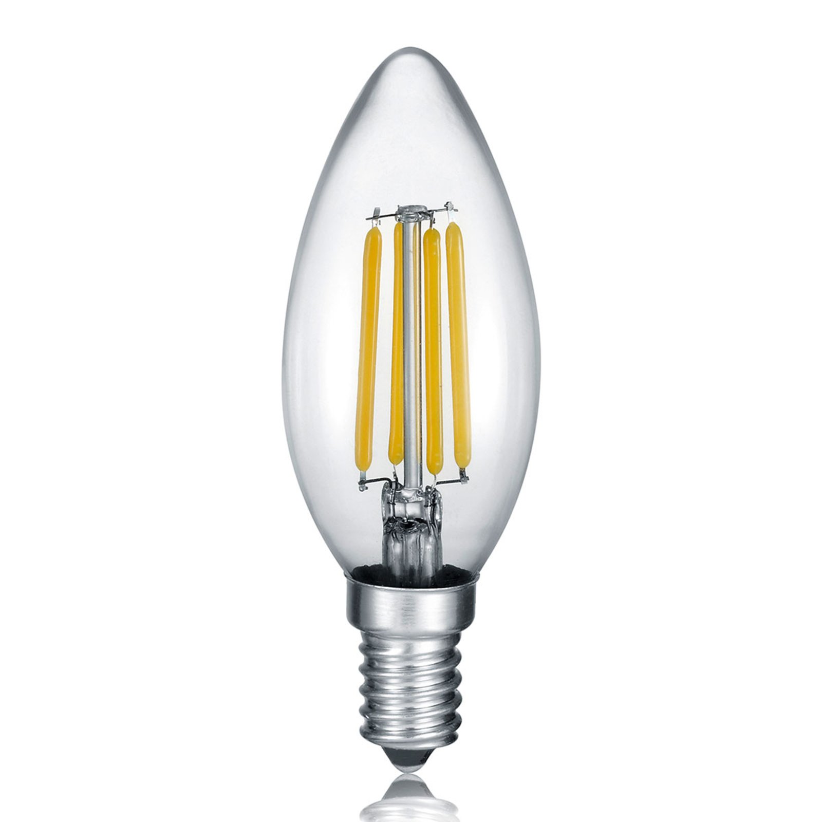 LED žvakė E14 su 4W kaitinamąja gija, 2700K Perjungimo reguliatorius