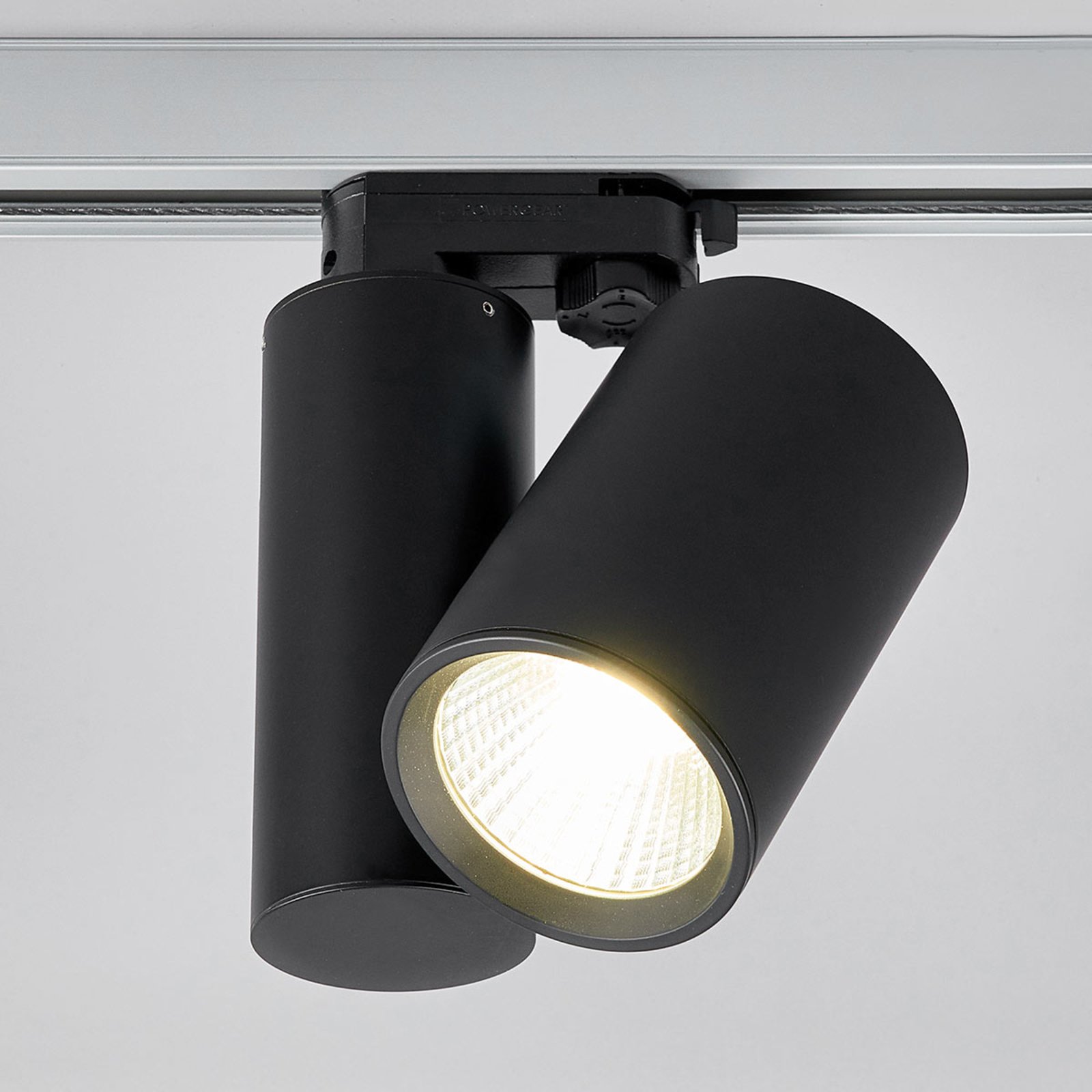 Arcchio Giol black LED spotlight for track lighting system, for Living / Dining Room, aluminium, glass, 13 W, energy efficiency: A+, W: 8 cm, H: 20.4 cm