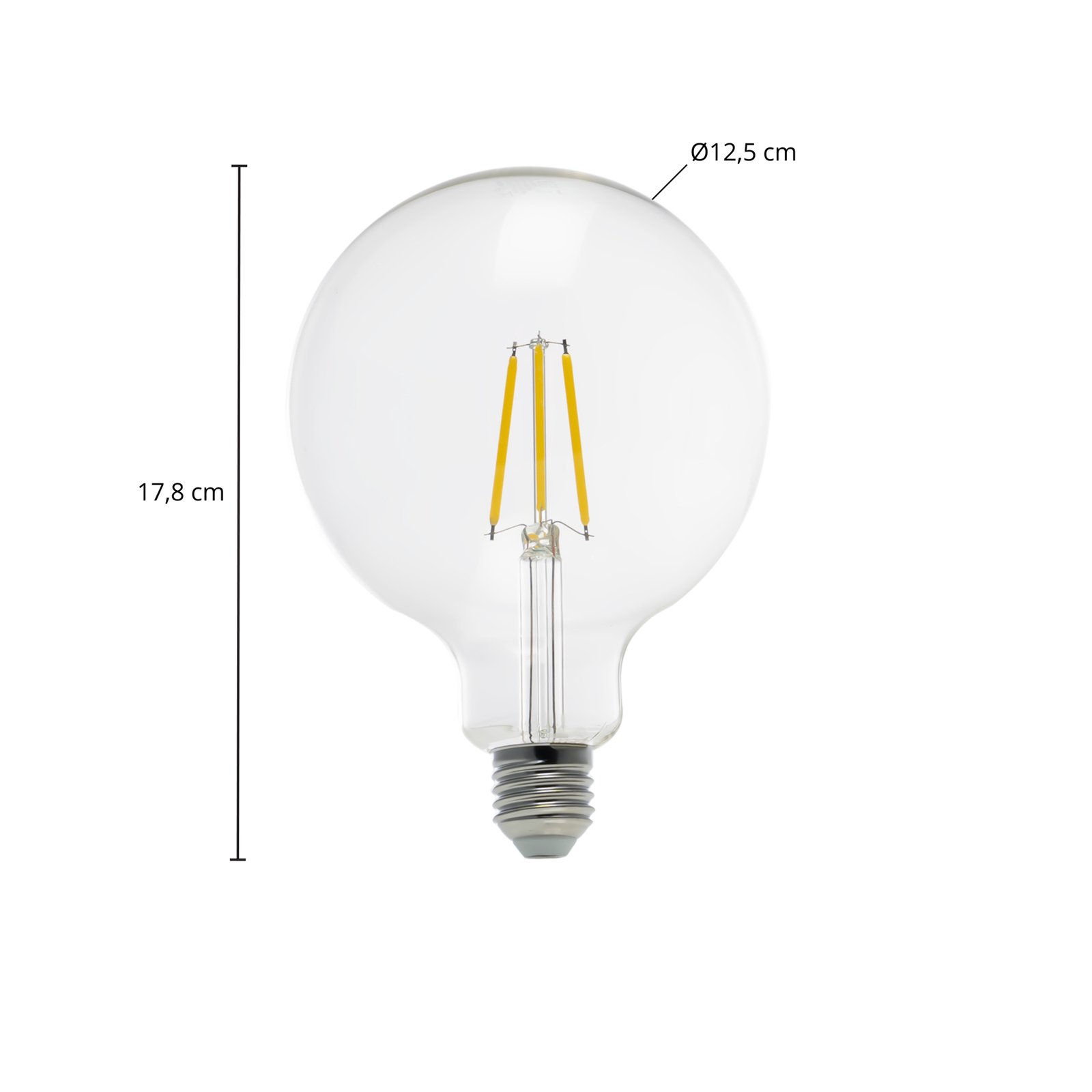 Arcchio-LED-globe-lamppu G125 E27 3,8W 2700K 806lm