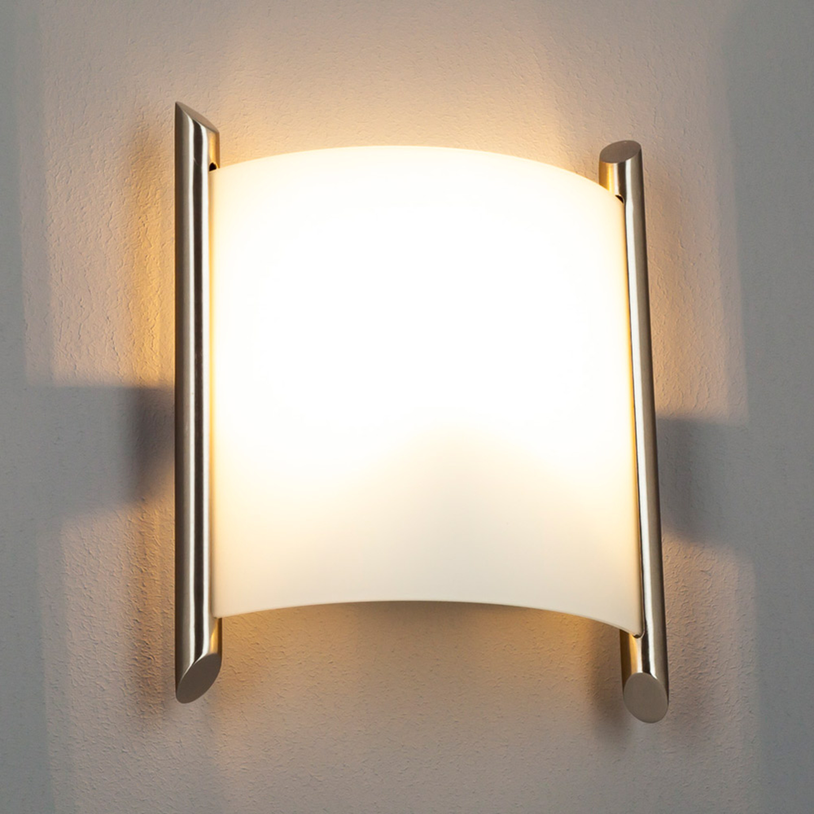 Filippa fali lámpa, 20 cm, selyemfényű nikkel