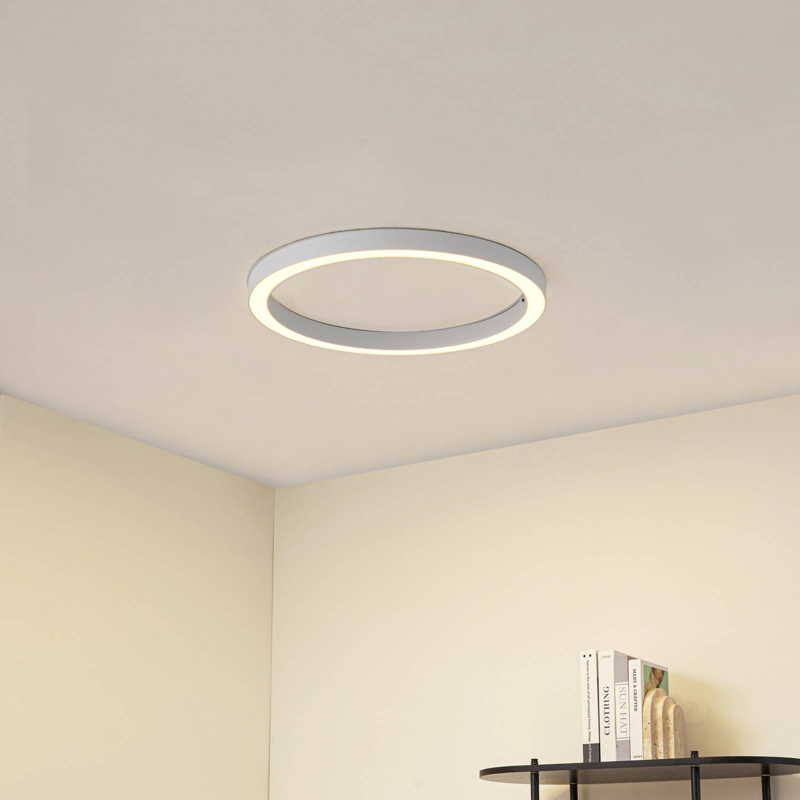 Lucande LED-Deckenlampe Neor, weiß, Ø 60 cm, CCT, dimmbar günstig online kaufen