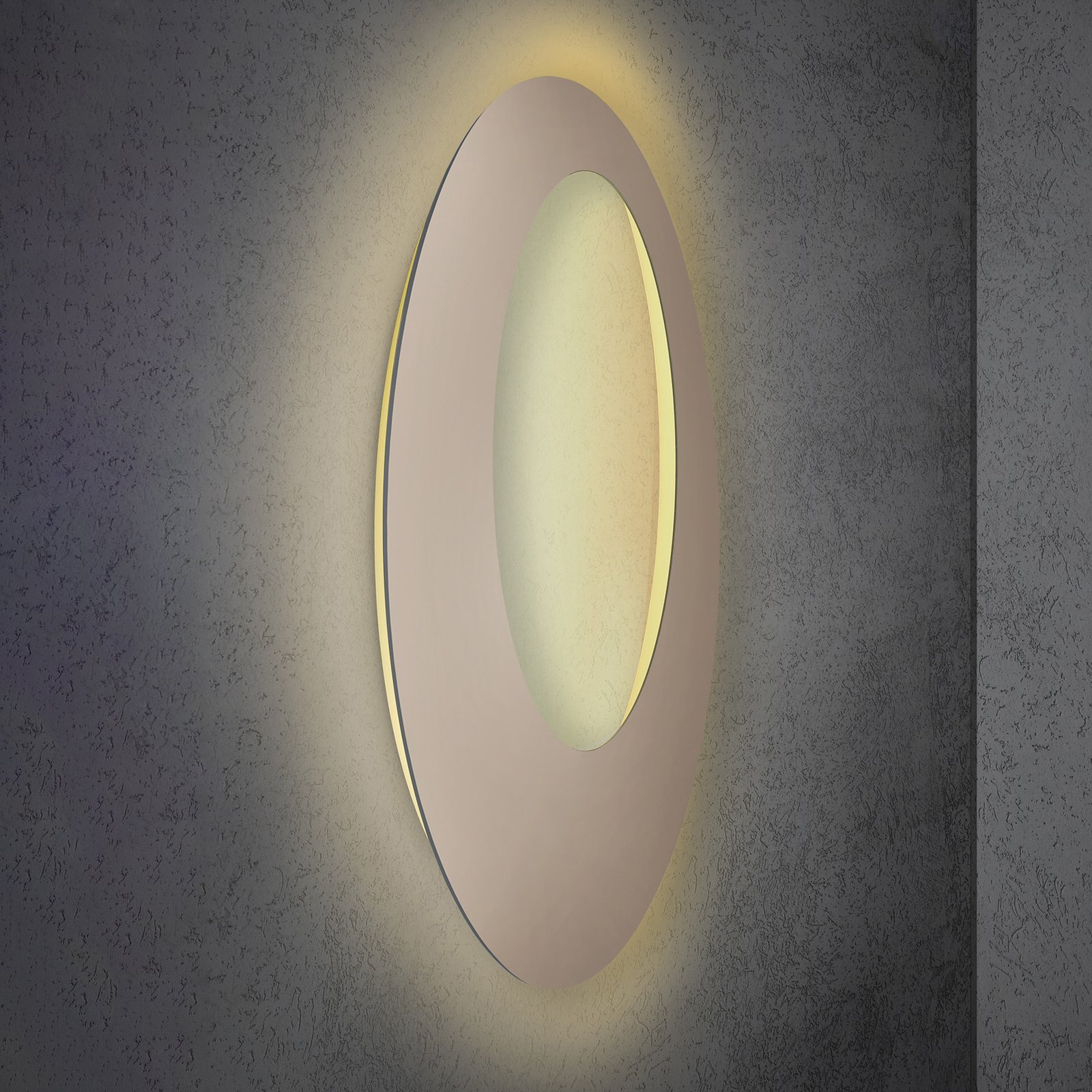 Escale Blade Open LED-væglampe gråbrun Ø 95 cm