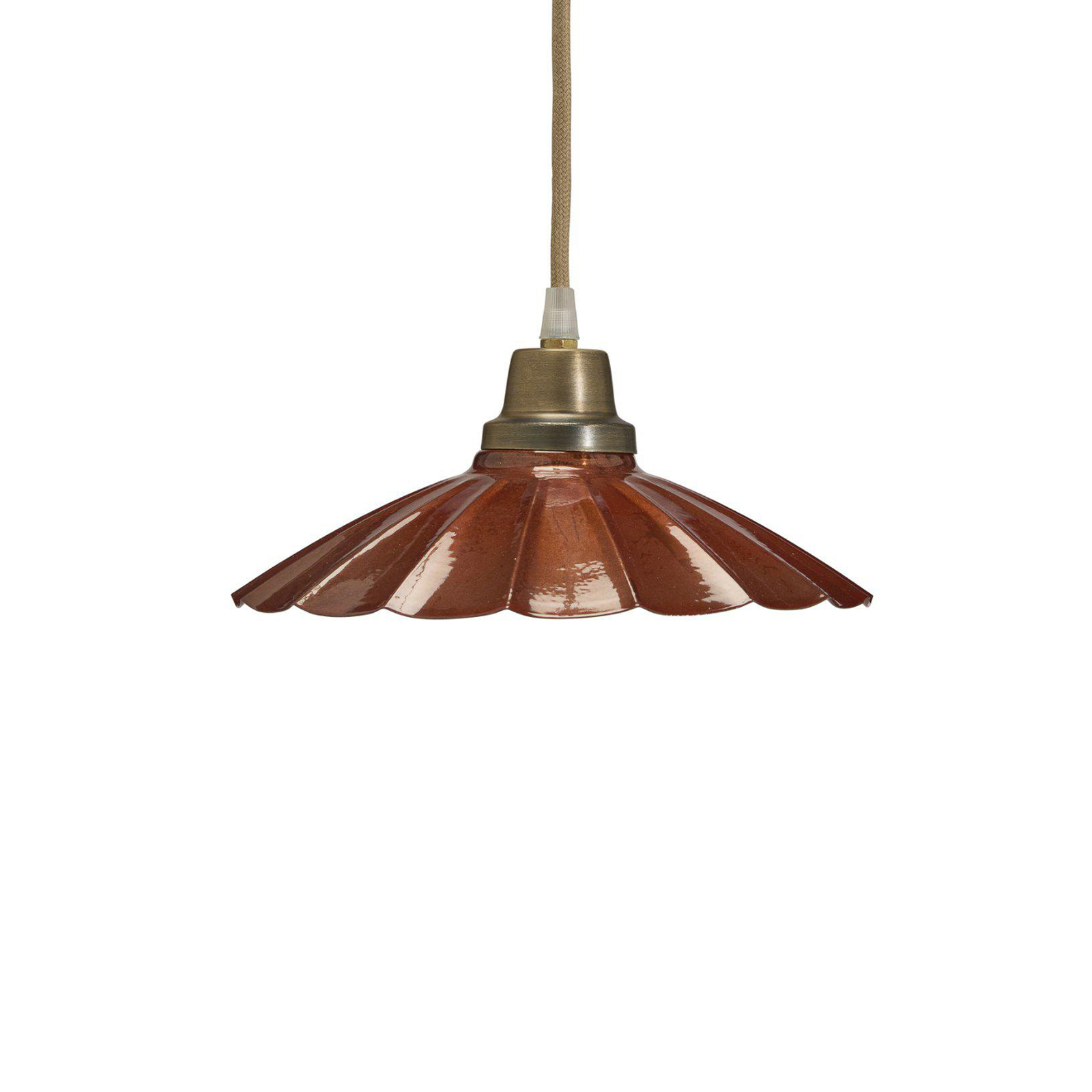 PR Home závesná lampa Ester, terakota, Ø 24 cm, železná zástrčka