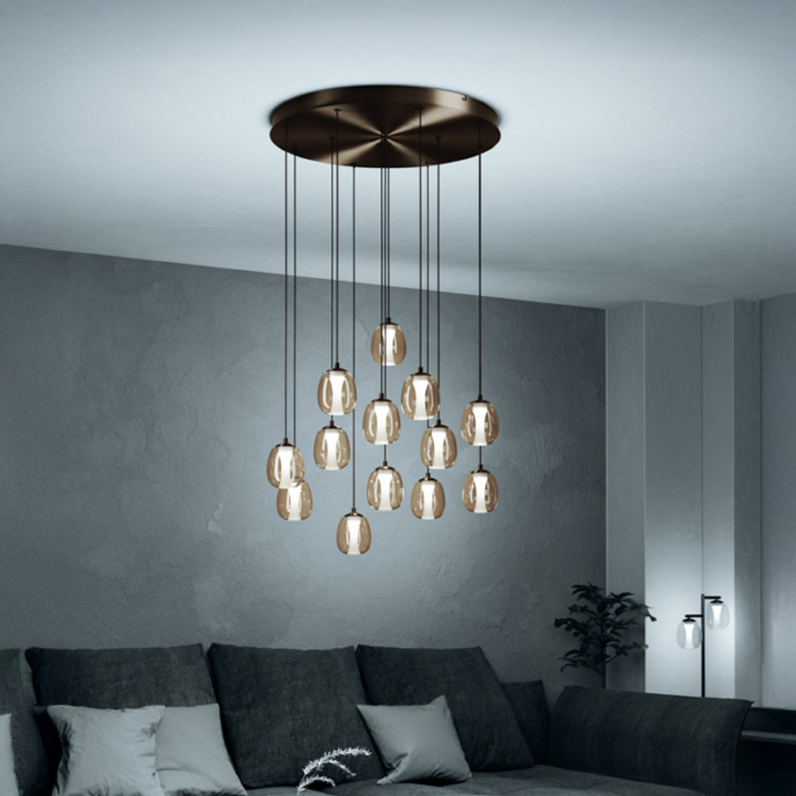 Lámpara colgante LED Stars of Light FERRO, 58 cm, 13 lúmines, color Lámpara colgante LED Stars of Light FERRO, 58 cm, 13 lúmines, color