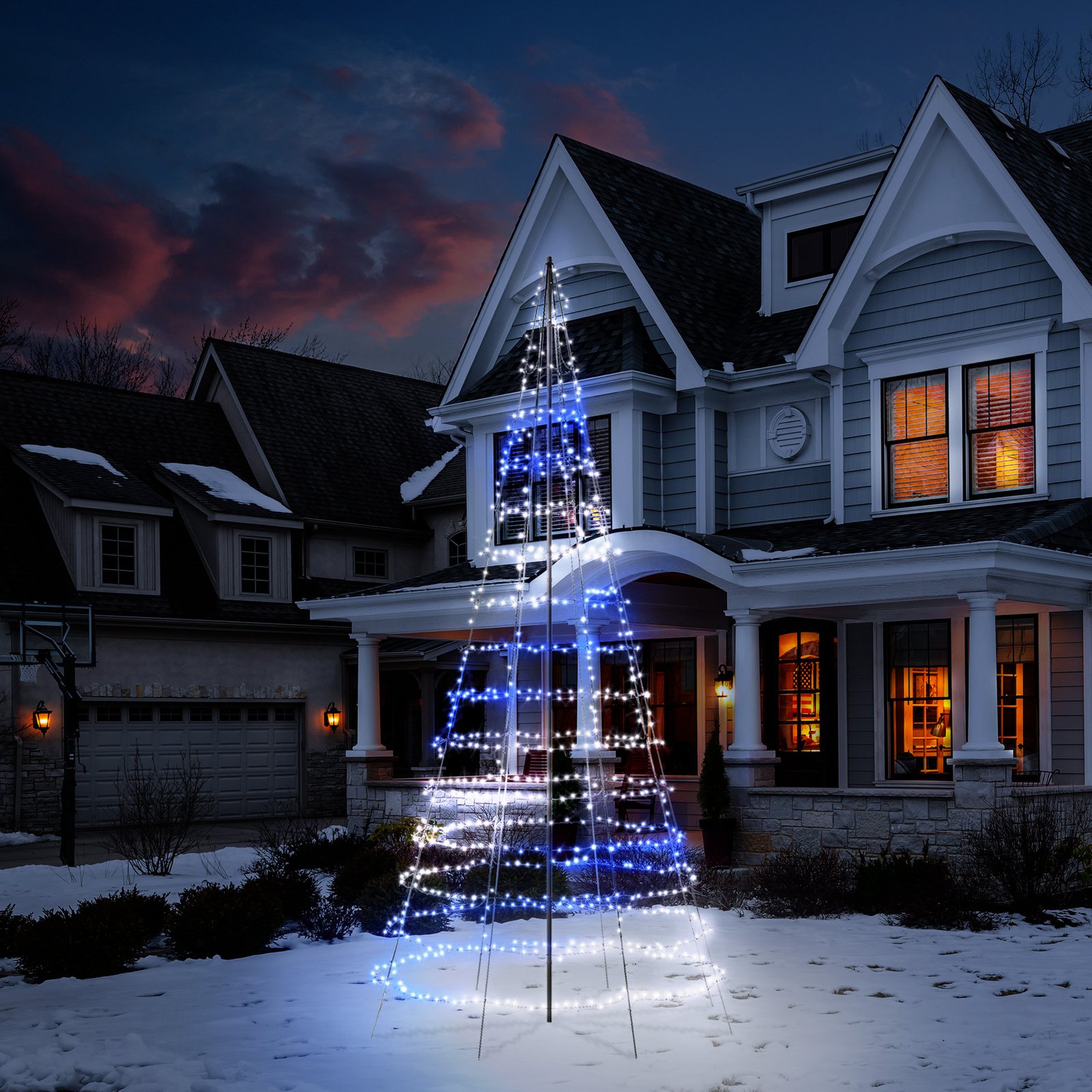 Twinkly Light Tree pour extérieur RGBW, 600 cm