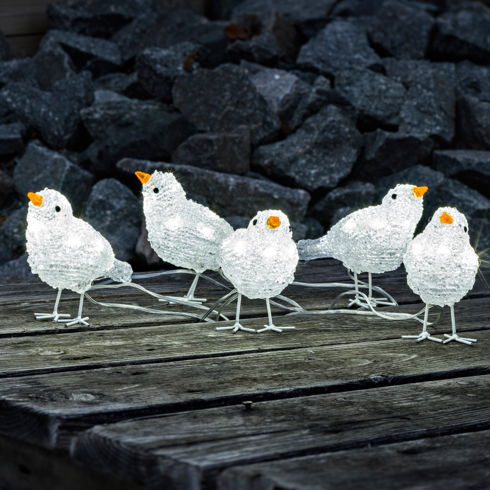 Utomhusdekor LED med fåglar
