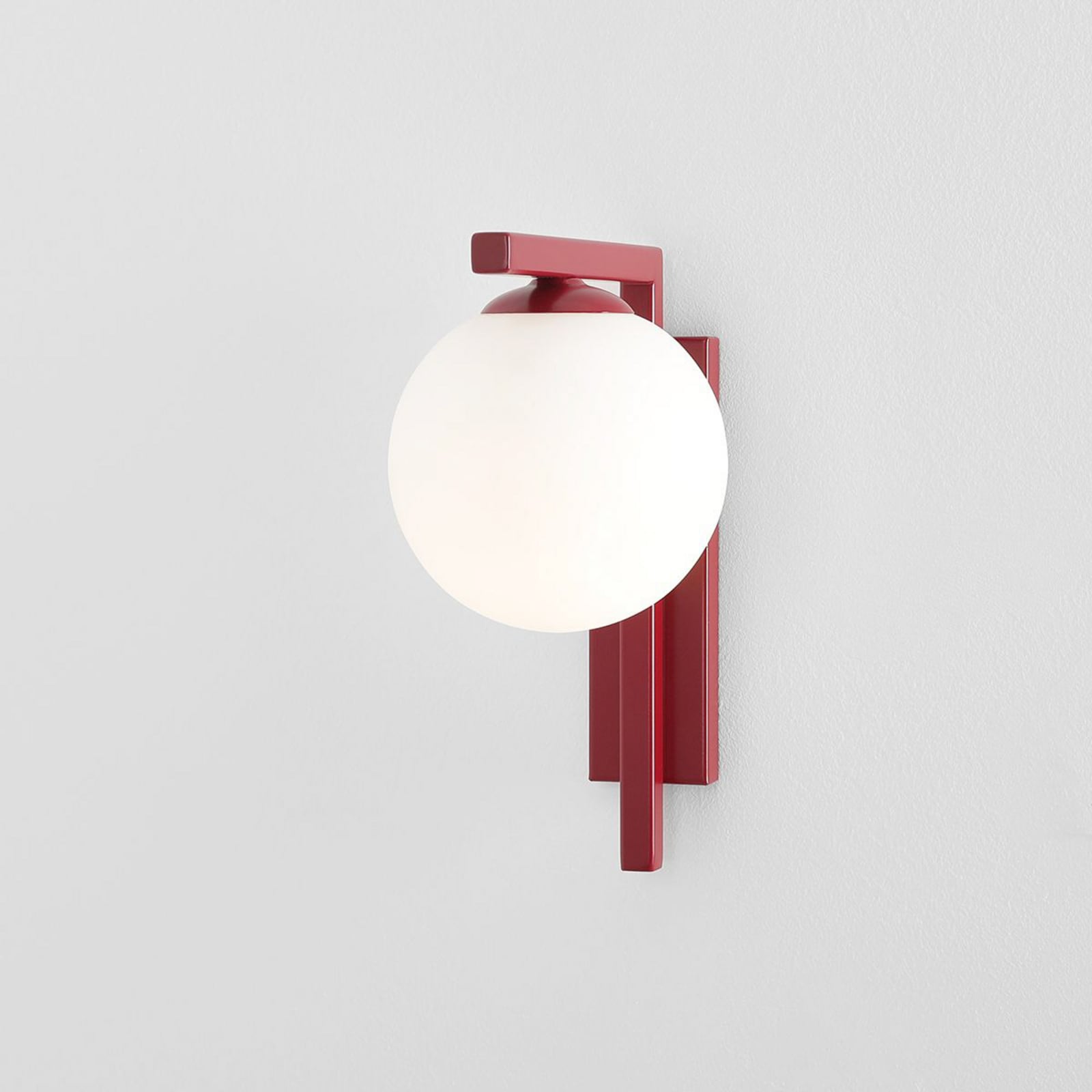 Lampa ścienna Zac, opalowy/bordowy, 1-punktowa – ALDEX