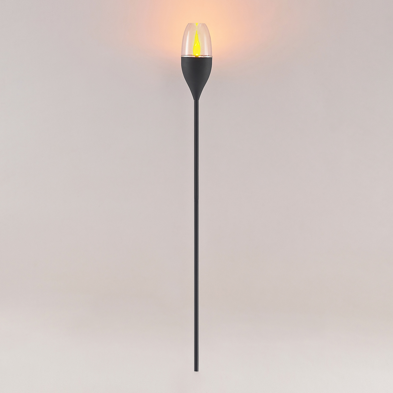 Lindby Jari LED-Solarleuchte, dunkelgrau, klar