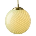 Candeeiro suspenso CANDY BALL, verde-oliva/latão envelhecido, Ø 30 cm - Halo
