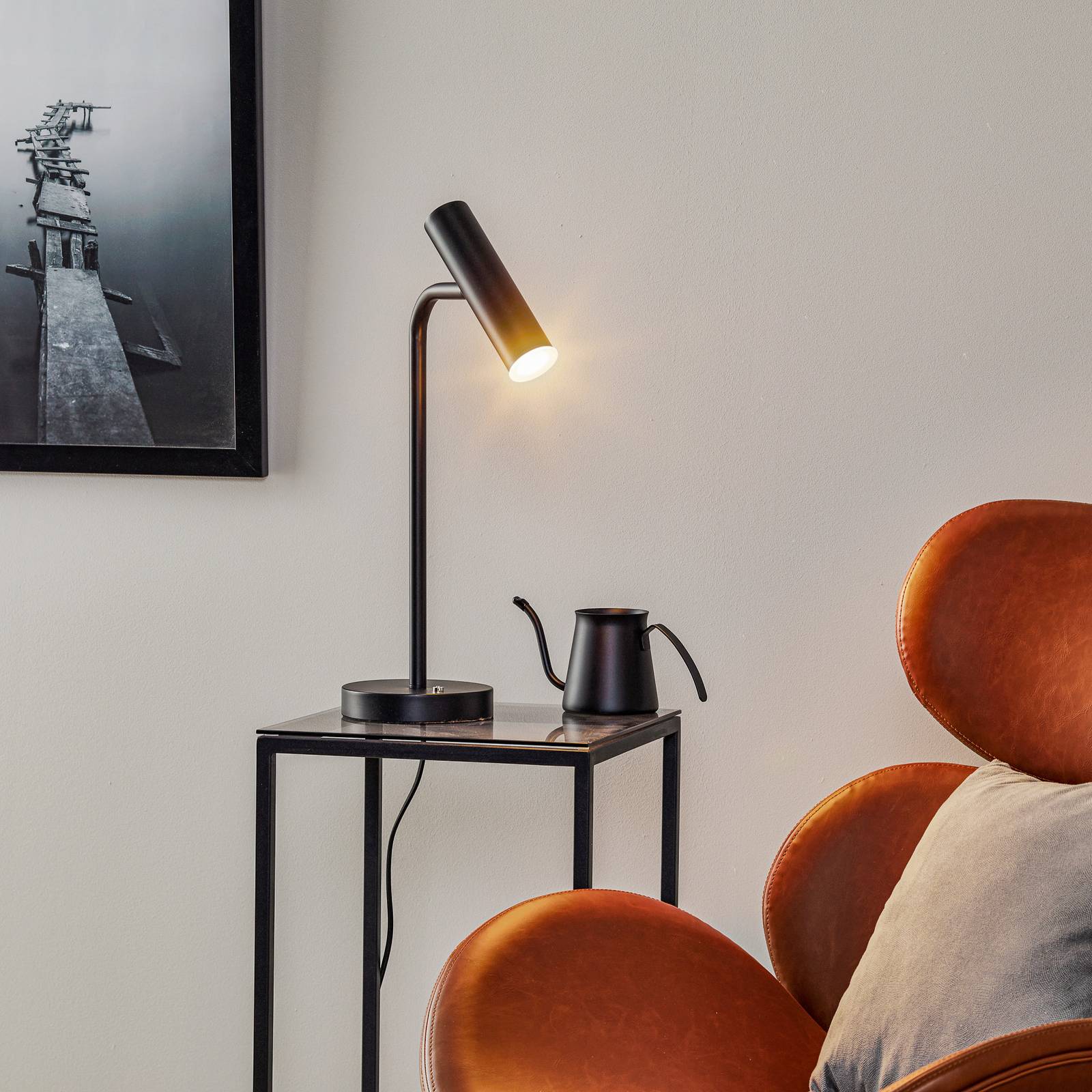 Schöner Wohnen Stina LED-bordslampa svart