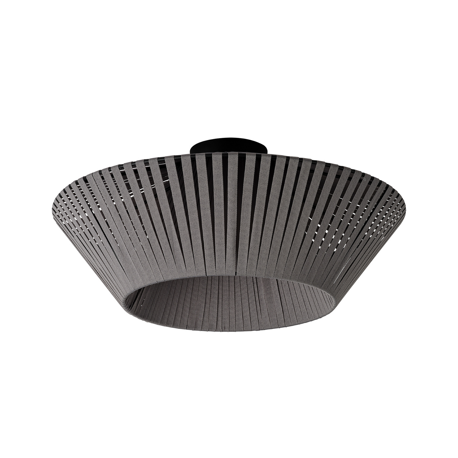Plafonnier OSRAM Decor rubans gris, Ø 40,5 cm, textile, E27