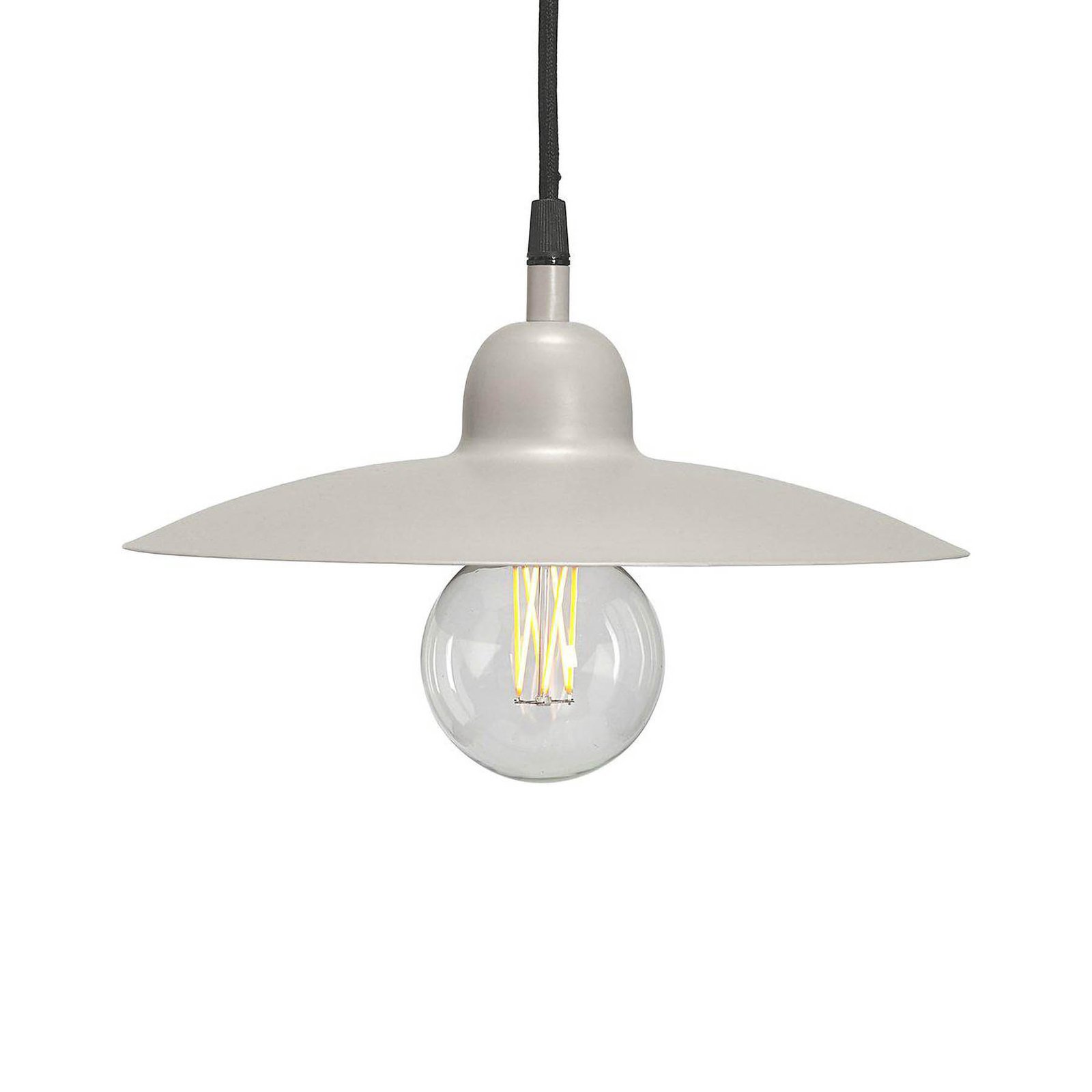 PR Home pendant light Como, beige, Ø 28 cm, metal, plug