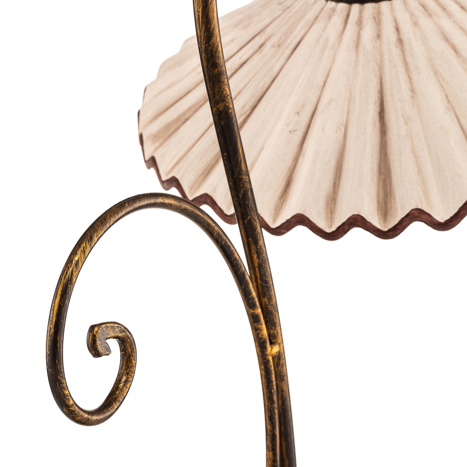 Bordlampe Rosina i bronse med keramisk skjerm