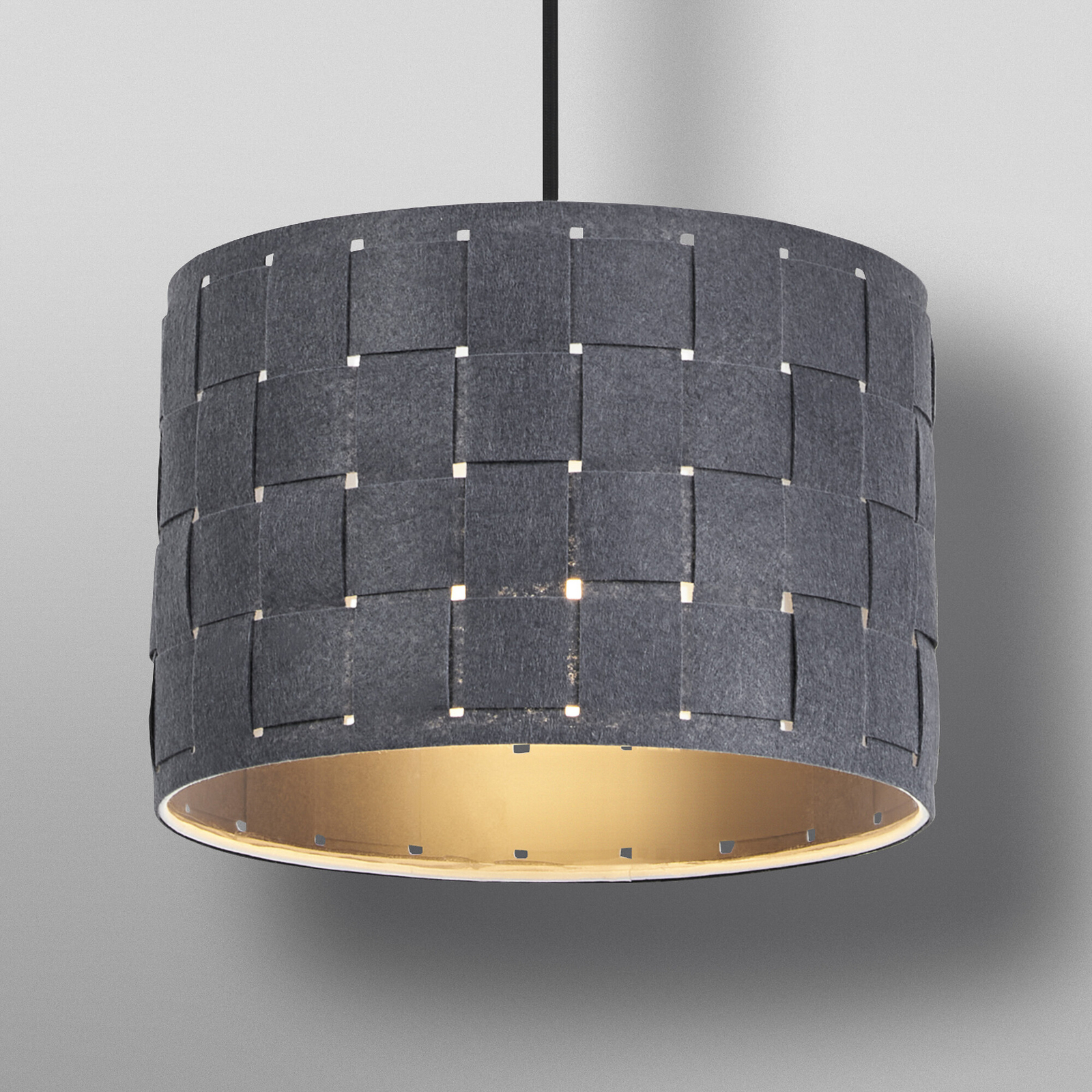 Lampada a sospensione OSRAM Decor Felt Weaving, Ø 28 cm, grigio, feltro E27