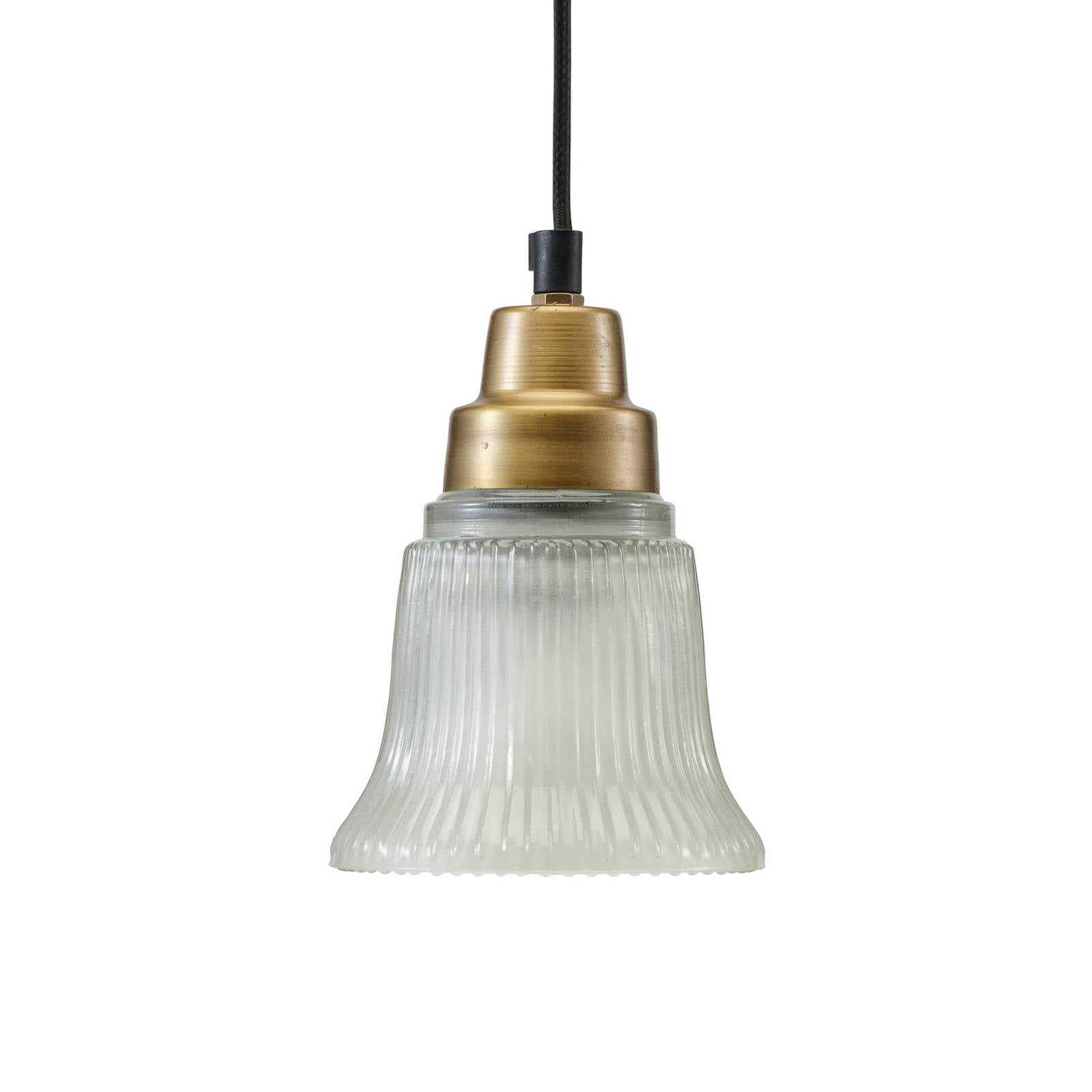 PR Home Hängelampe Emmi, satiniert/messing, Glas Stecker E27