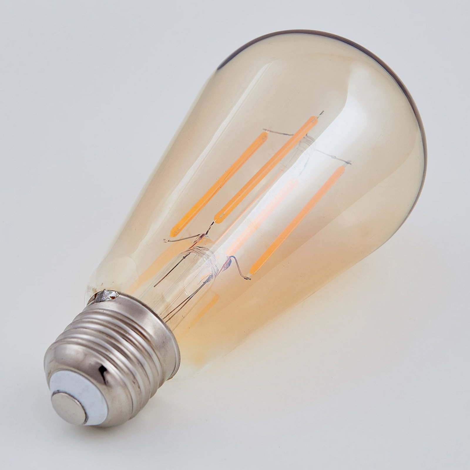 E27 LED-Rustikalampe 6W 500lm amber 1.800K 4er-Set