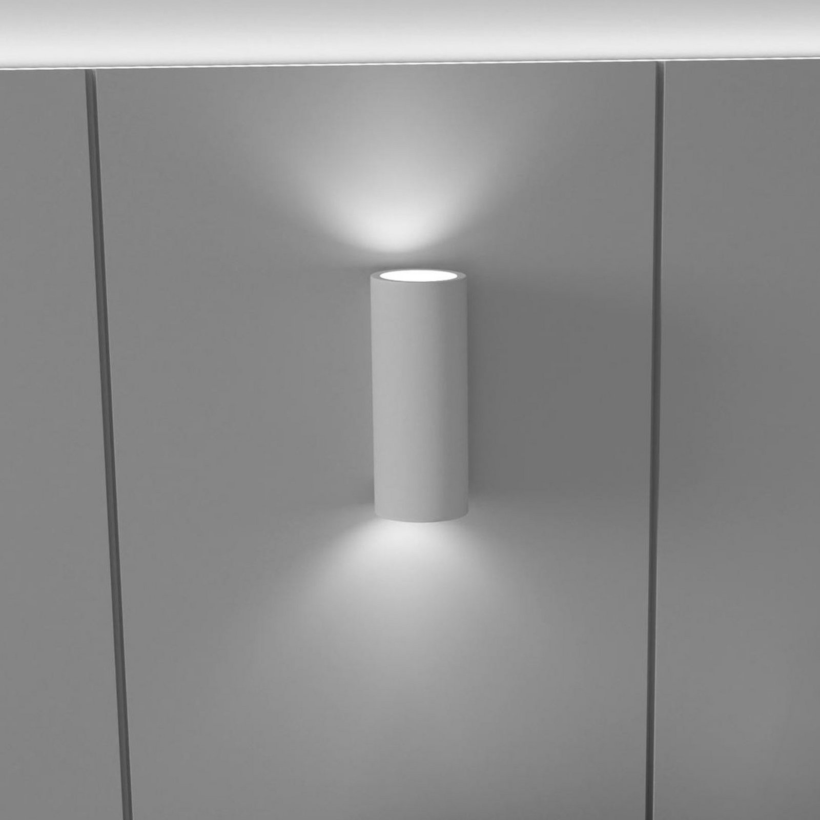 Parma wall light, plaster, 8 x 20 cm