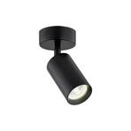 Downlight Sado black steel, adjustable 1-bulb round