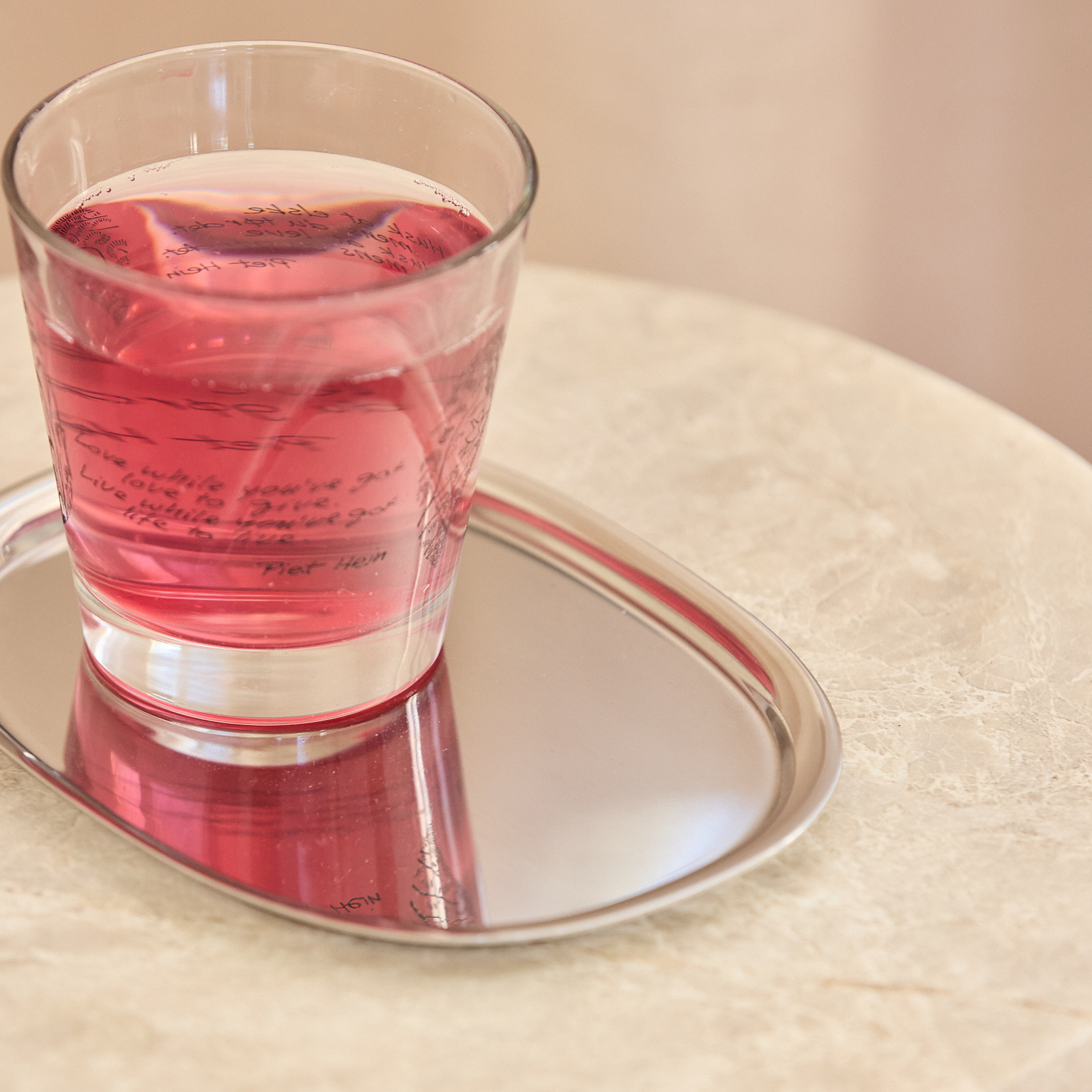 Superellipse Tablett, 12 cm x 16,5 cm, Edelstahl - Piet Hein