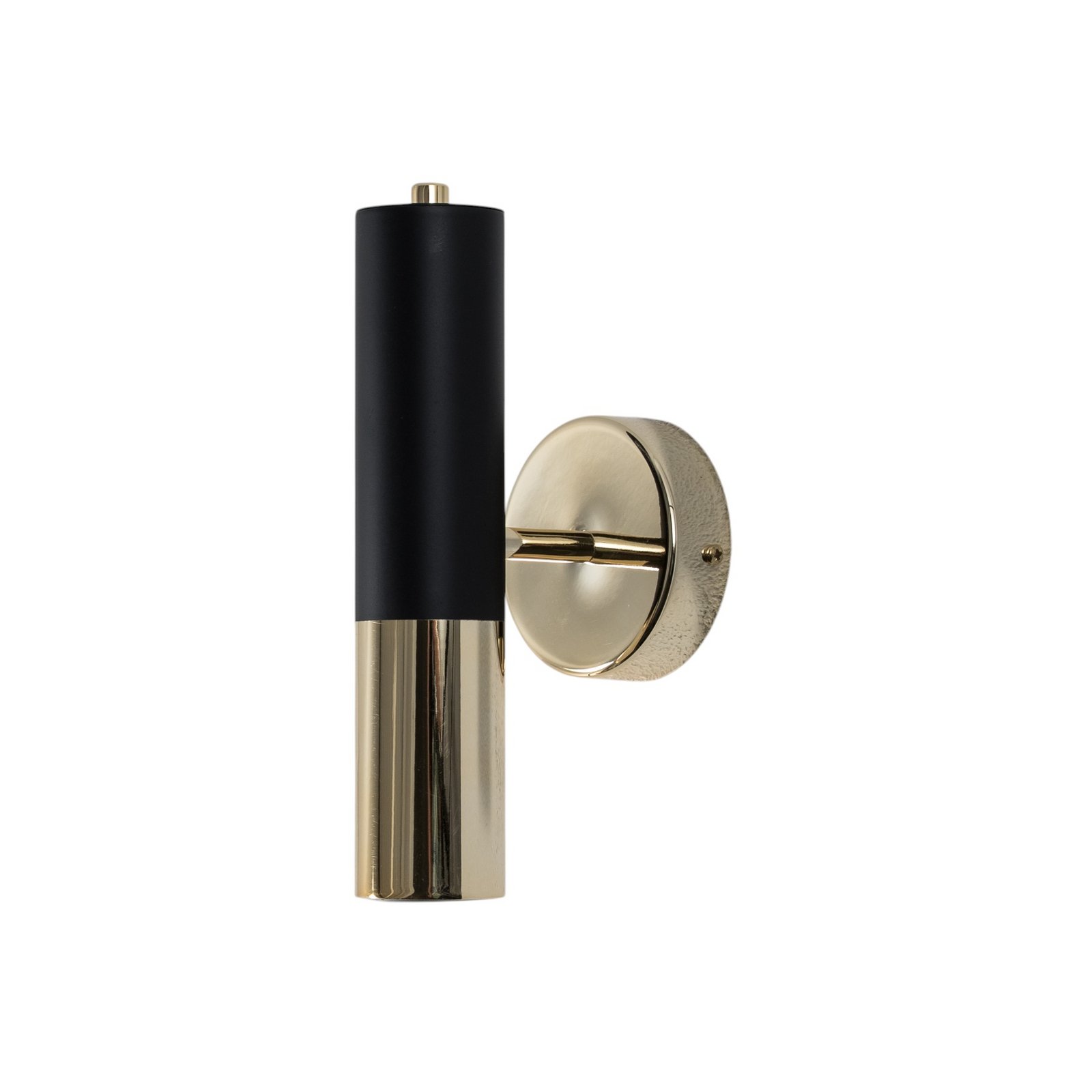 Orino wall light, black/gold, metal, GU10