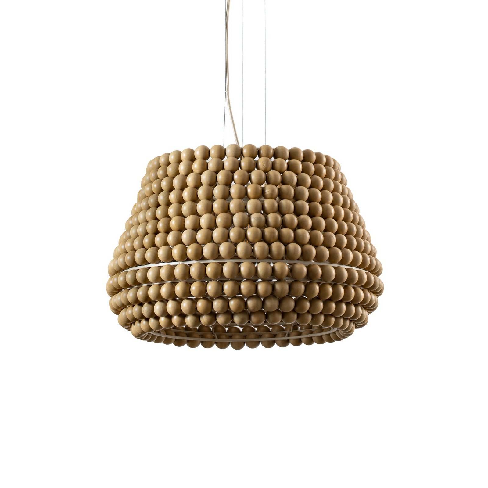 Lucande pakabinamas šviestuvas Melori, mediena, natūralios spalvos, Ø 51 cm, E27